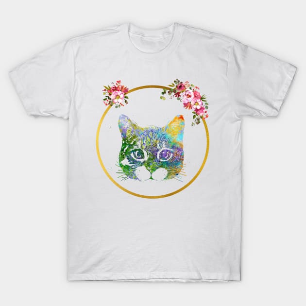 Peeking cat T-Shirt by erzebeth